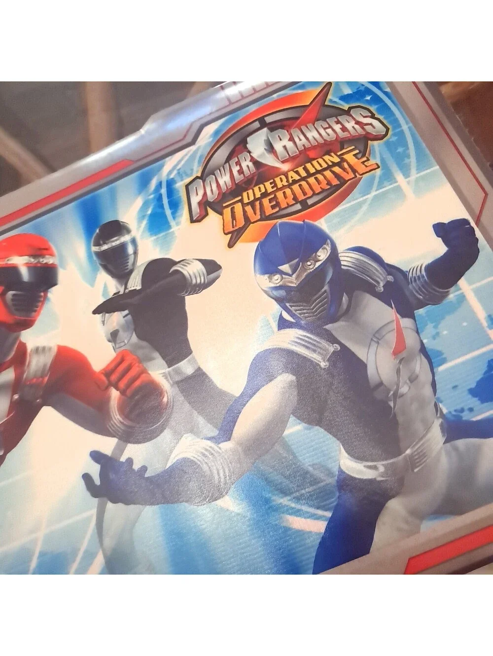 Power Rangers Operation Overdrive Table Placemat vinyl foam red black blue kids